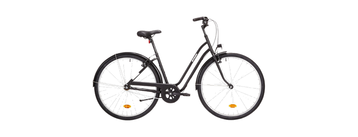 Vélo de ville adulte cadre bas noir